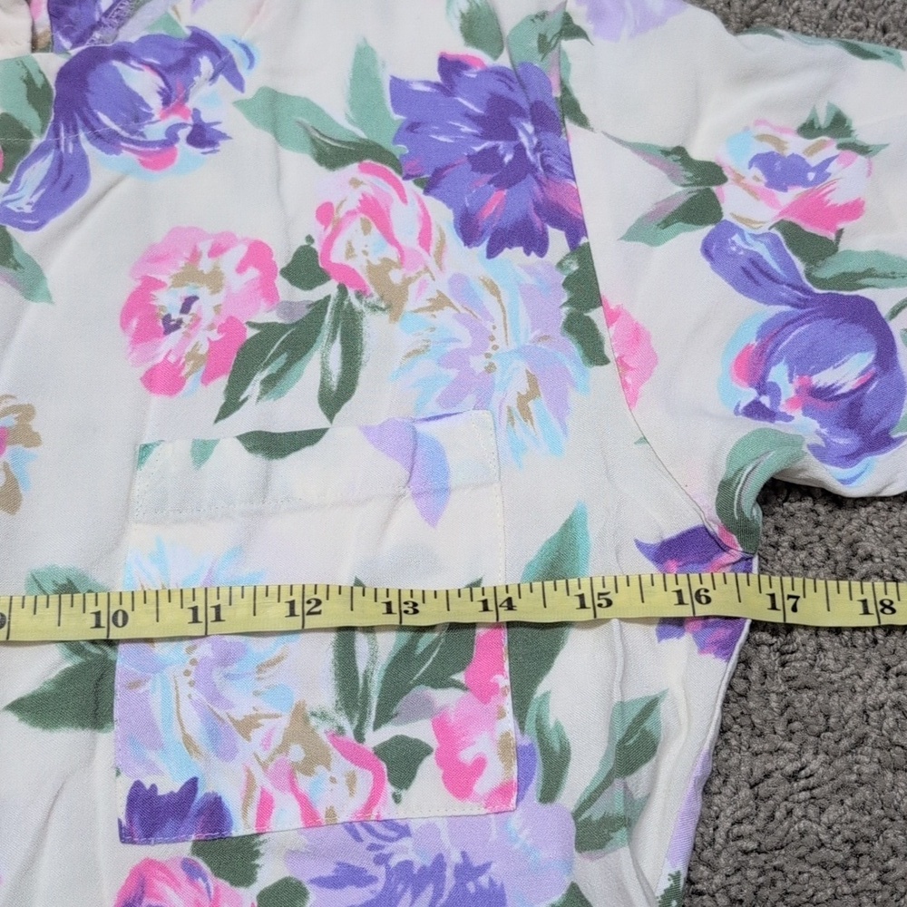 Vintage Ellen Ashley Romper Floral Rayon Women's Small - Picture 6 of 12